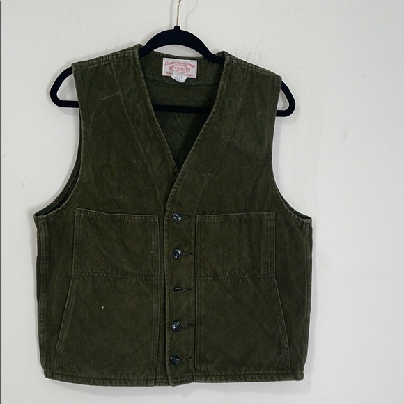 Filson Other - ☀️Sale☀️ Filson mens vintage 80’s 90’s army green button vest size 42
